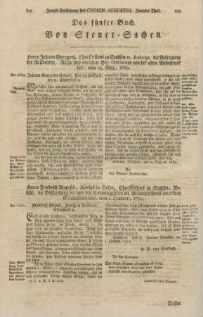 Das fünfte Buch. Von Steuer-Sachen