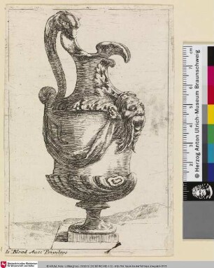 [Krug nach rechts mit Drache als Henkel; Vase de profil à droite, dont l'anse est un serpent]