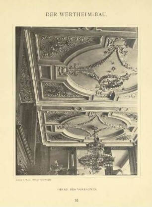Tafel: 10. Decke des Vorraumes. Bildhauer Ernst Westphal