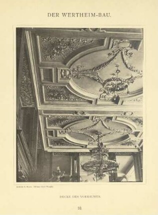 Tafel: 10. Decke des Vorraumes. Bildhauer Ernst Westphal