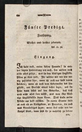 60-72, Fünfte Predigt. Fortsetzung