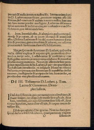 De III. Testimonio D. Lutheri ...