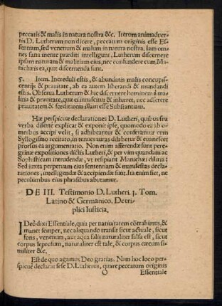 De III. Testimonio D. Lutheri ...