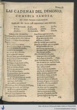 La Cadenas Del Demonio. Comedia Famosa.