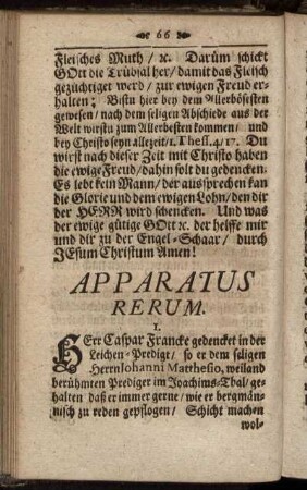 Apparatus Rerum