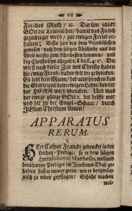 Apparatus Rerum
