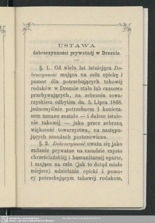 Ustawa dobrocznynnosci prywatnej w Dreznie