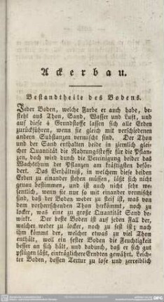 Ackerbau