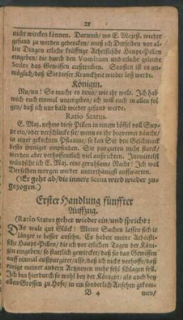 fünffter Auffzug.