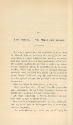 VII. Eene mailreis. - Van Napels naar Batavia