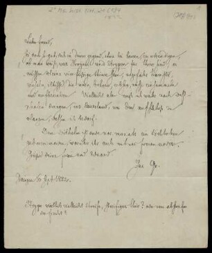 Brief von Jacob Grimm an Paul Wigand