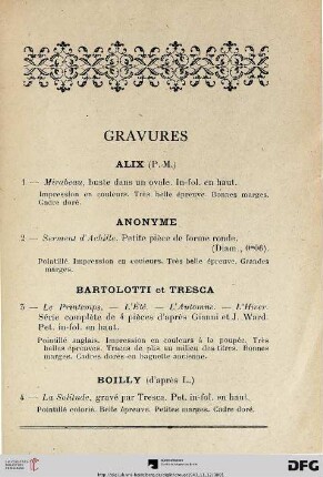 Gravures (Nr. 1-66)