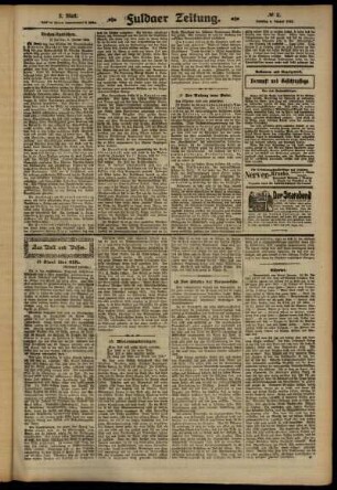 Dritte Ausgabe vom Samstag, den 04. Januar 1913.