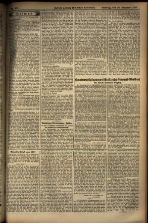 Zweite Ausgabe vom Samstag, den 30. November 1929.