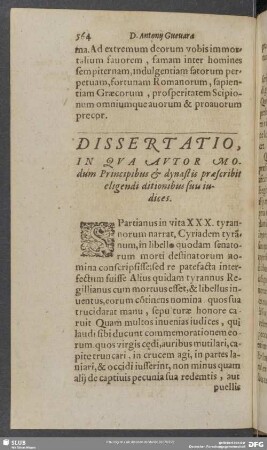 Dissertatio, In Qua Autor Modum Principibus & dynastis praescribit eligendi ditionibus suis indices