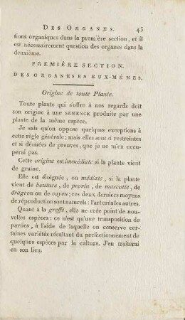 Première Section. Des Organes En Eux-Mèmes.