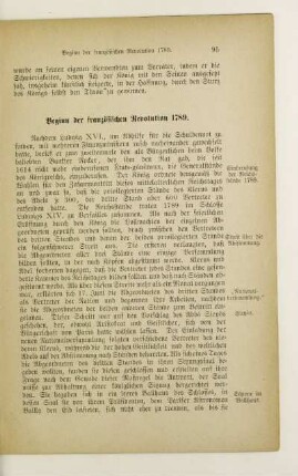 Beginn der französischen Revolution 1789