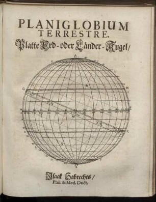 Planiglobium Terrestre. Platte Erd- oder Länder-Kugel.