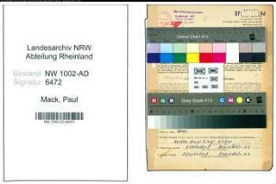 Entnazifizierung Paul Mack, geb. 28.10.1898 (Angest.)