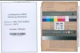 Entnazifizierung Wilhelm Kussler , geb. 00.00.0000 (Postsekretaer)