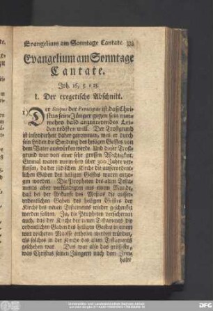 Evangelium am Sonntage Cantate. Joh. 16, 5. - 15.