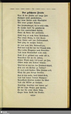 Der gesicherte Friede