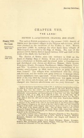 Chapter VIII. The land
