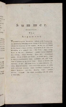 119-300, Summer. The Argument.