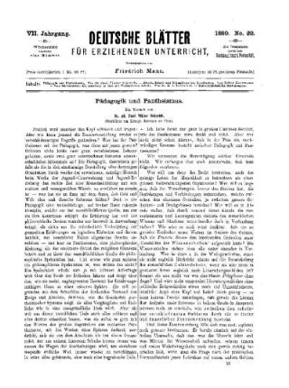 Pädagogik und Pantheismus