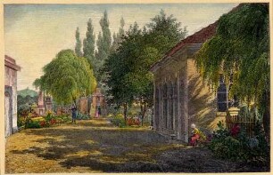Ansichten Karlsruher Gebäude, Bauwerke und Denkmäler. Alter Friedhof (?)