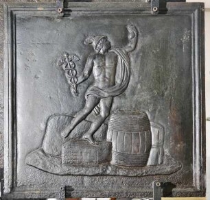 Kaminplatte mit der Darstellung des Merkur
