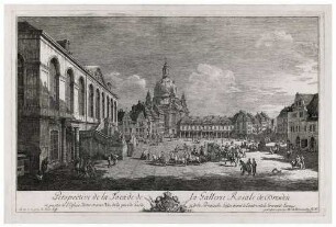 Der Neumarkt zu Dresden vom Jüdenhof aus (Neumarkt mit altem Galeriegebäude)