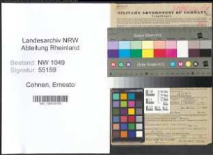 Entnazifizierung Ernesto Cohnen , geb. 13.05.1917 (Chemiker)