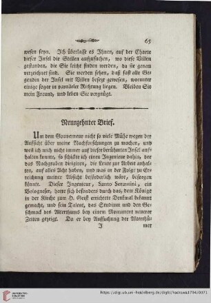 Neunzehnter Brief