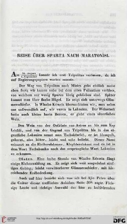 Reise über Sparta nach Maratonisi
