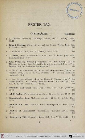 Ölgemälde (Nr. 1-66)