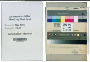 Entnazifizierung Heinrich Schumacher , geb. 00.00.0000 ()
