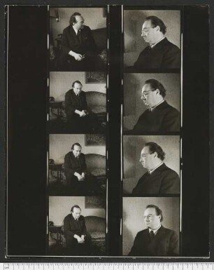 Kontaktabzüge von Porträtaufnahmen Franz Werfel