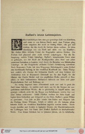 IV. Raffael's letzte Lebensjahre