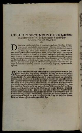 Coelius Secundus Curio [...]