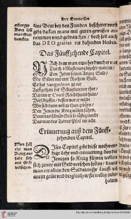 Das Fünffzehende Capitel