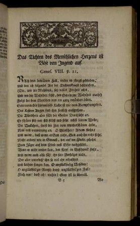 Das Tichten des Menschlichen Herzens ist Böse von Jugend auf.