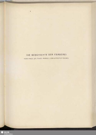 Die Geschichte Der Färberei