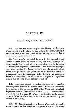 Chapter IX. Legendre. Brunacci. Jacobi.