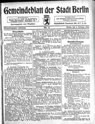 1923,5: Nr. 5, 4. Februar 1923