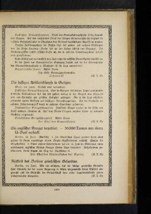 Die heftigen Artilleriekämpfe in Galizien.