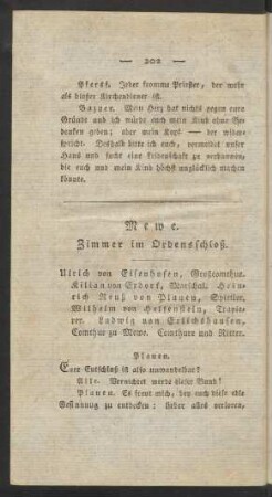 Mewe. Zimmer im Ordensschloß