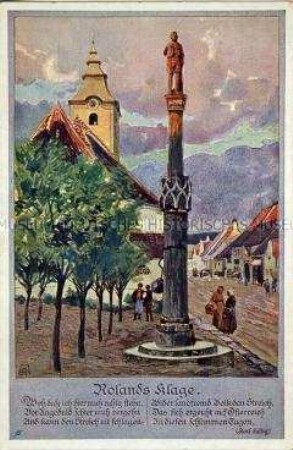 Drosendorf, mit Versen, Postkarte des Deutschen Schulvereins Nr.528
