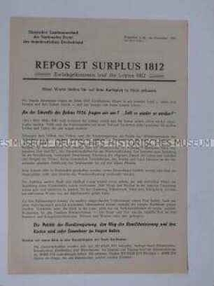 Propagandaflugblatt der "Nationalen Front" zur Remilitarisierung der Bundesrepublim Deutschland