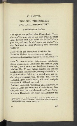 VI. Kapitel Ende XVI. Jahrhundert und XVII. Jahrhundert Von Rabelais zu Morière